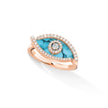 Messika Lucky Eye Türkis Ring (12956-PG) aus Roségold mit Diamant und Türkis