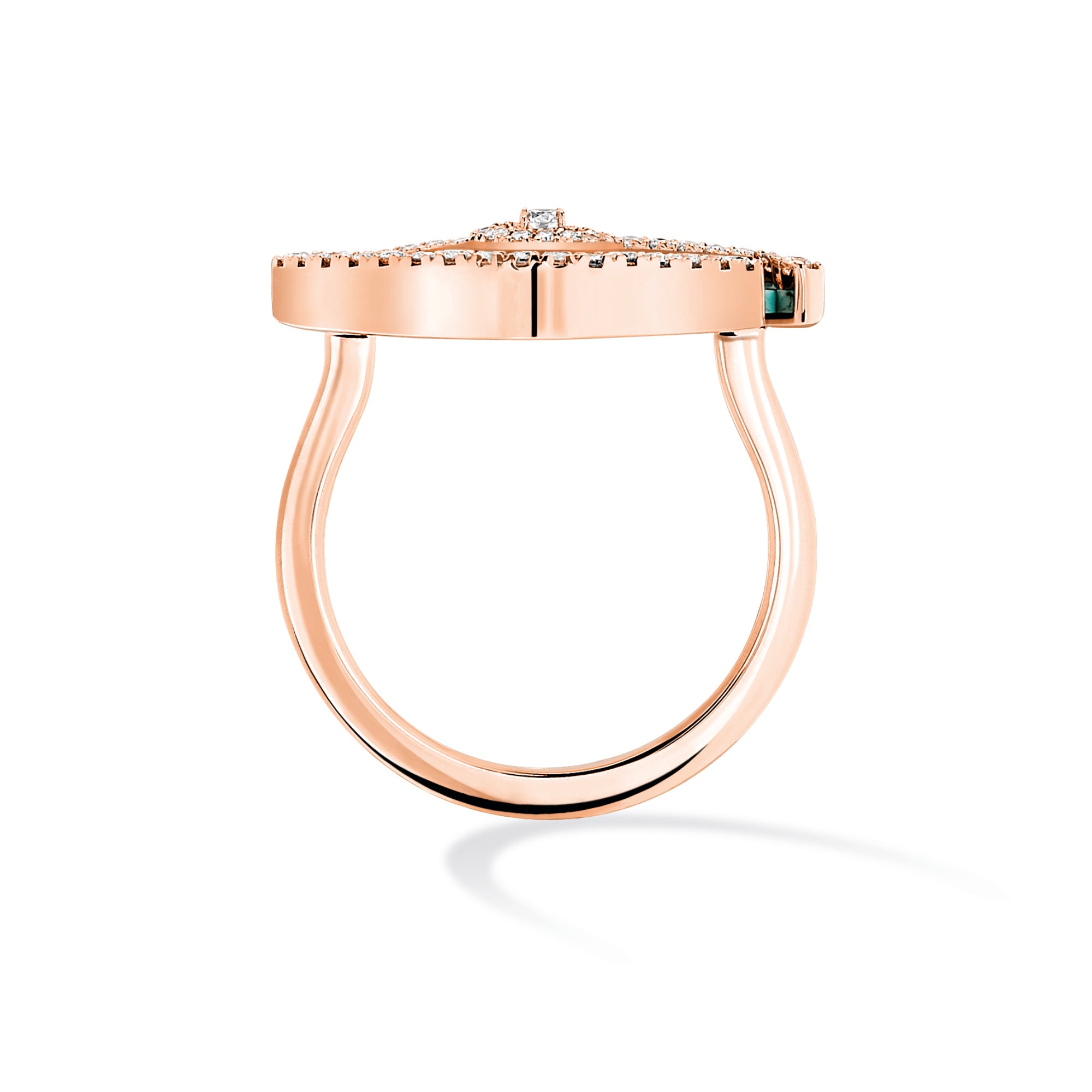 Messika Lucky Eye Türkis Ring (12956-PG) aus Roségold mit Diamant und Türkis