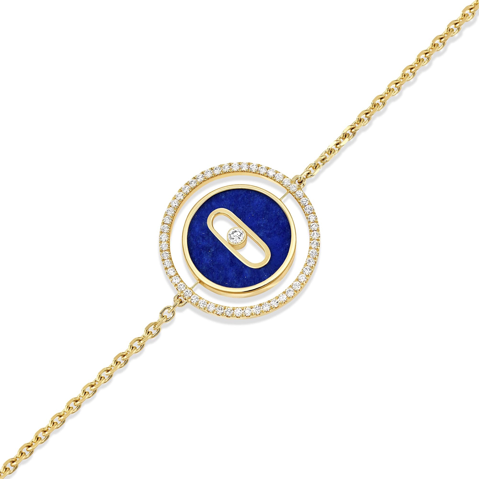 Messika Lucky Move Armband KM Lapislazuli (11979-YG) aus Gelbgold mit Diamant und Lapislazuli