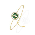 Messika Lucky Move Armband KM Malachit (11651-YG) aus Gelbgold mit Diamant und Malachit