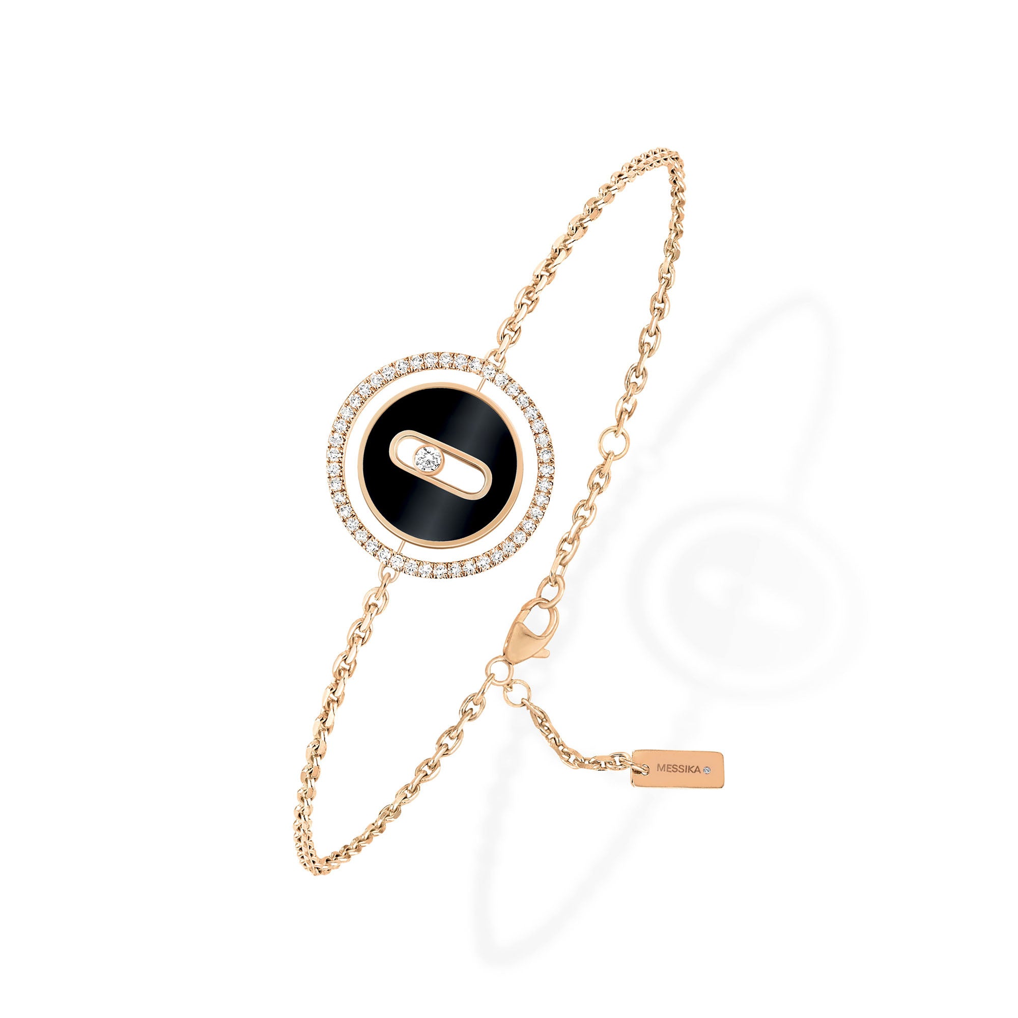 Messika Lucky Move Armband KM Onyx (12318-PG) aus Roségold mit Diamant und Onyx