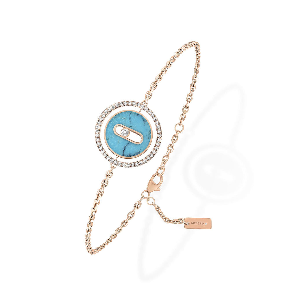 Messika Lucky Move Armband KM Türkis (11652-PG) aus Roségold mit Diamant und Türkis