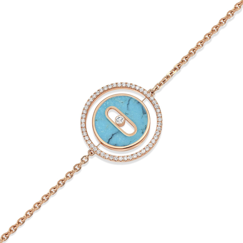Messika Lucky Move Armband KM Türkis (11652-PG) aus Roségold mit Diamant und Türkis