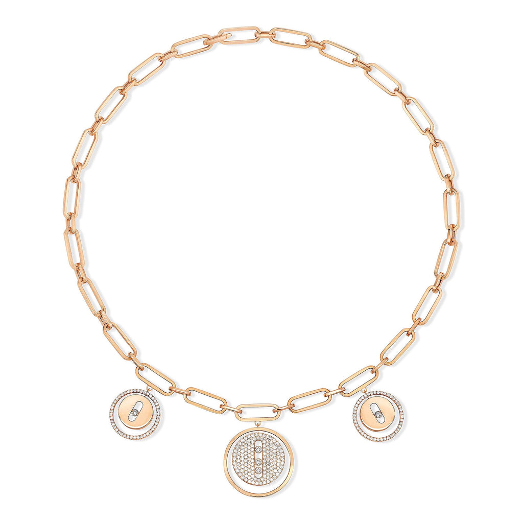 Messika Lucky Move Charms Choker Kette (11972-PG) aus Roségold mit Diamant