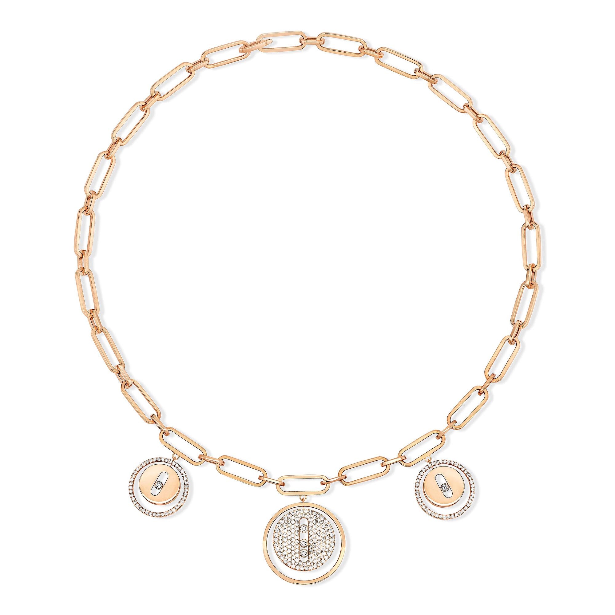 Messika Lucky Move Charms Choker Kette (11972-PG) aus Roségold mit Diamant