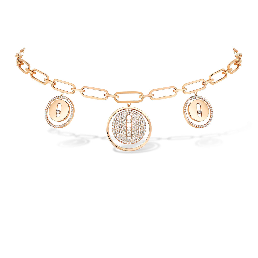 Messika Lucky Move Charms Choker Kette (11972-PG) aus Roségold mit Diamant