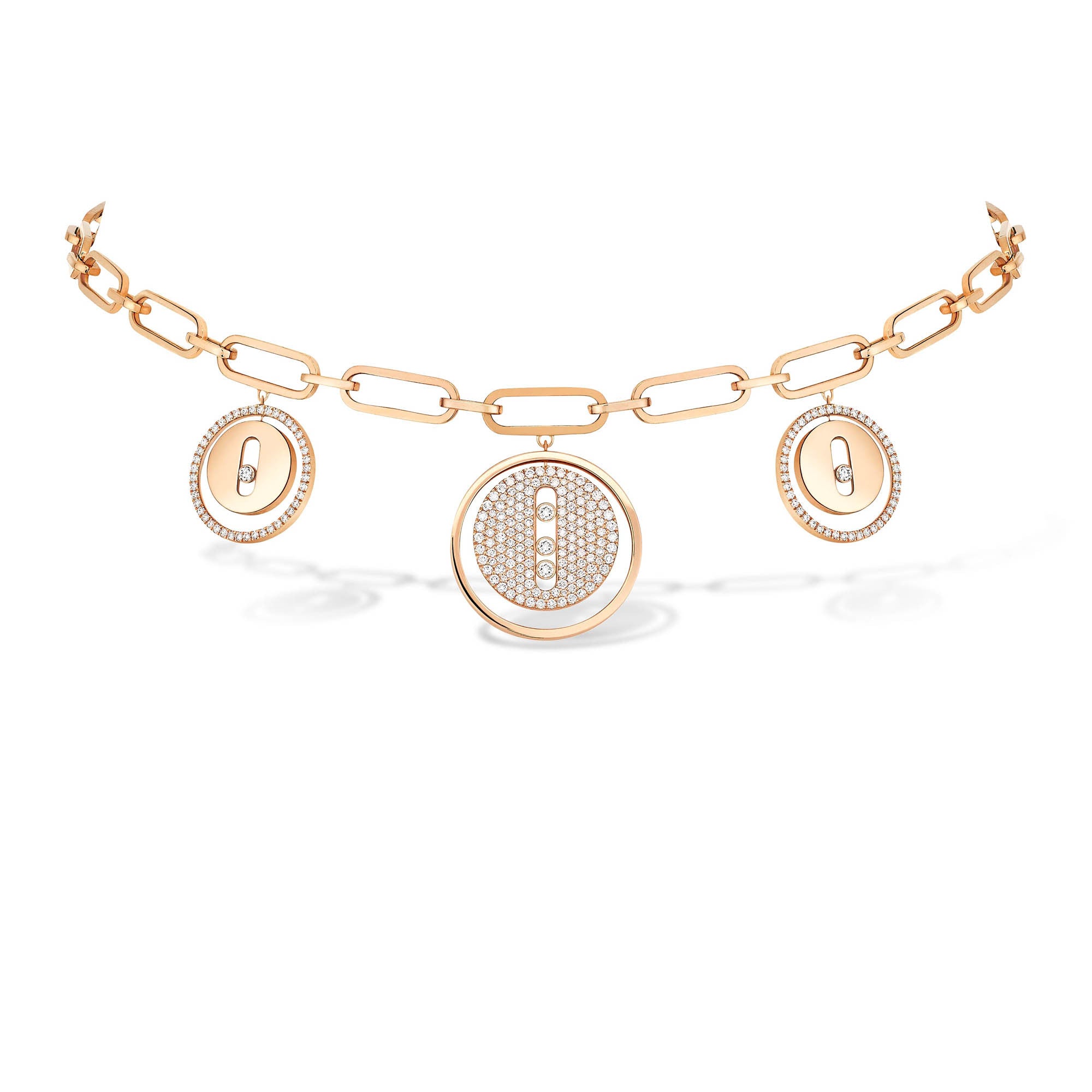 Messika Lucky Move Charms Choker Kette (11972-PG) aus Roségold mit Diamant