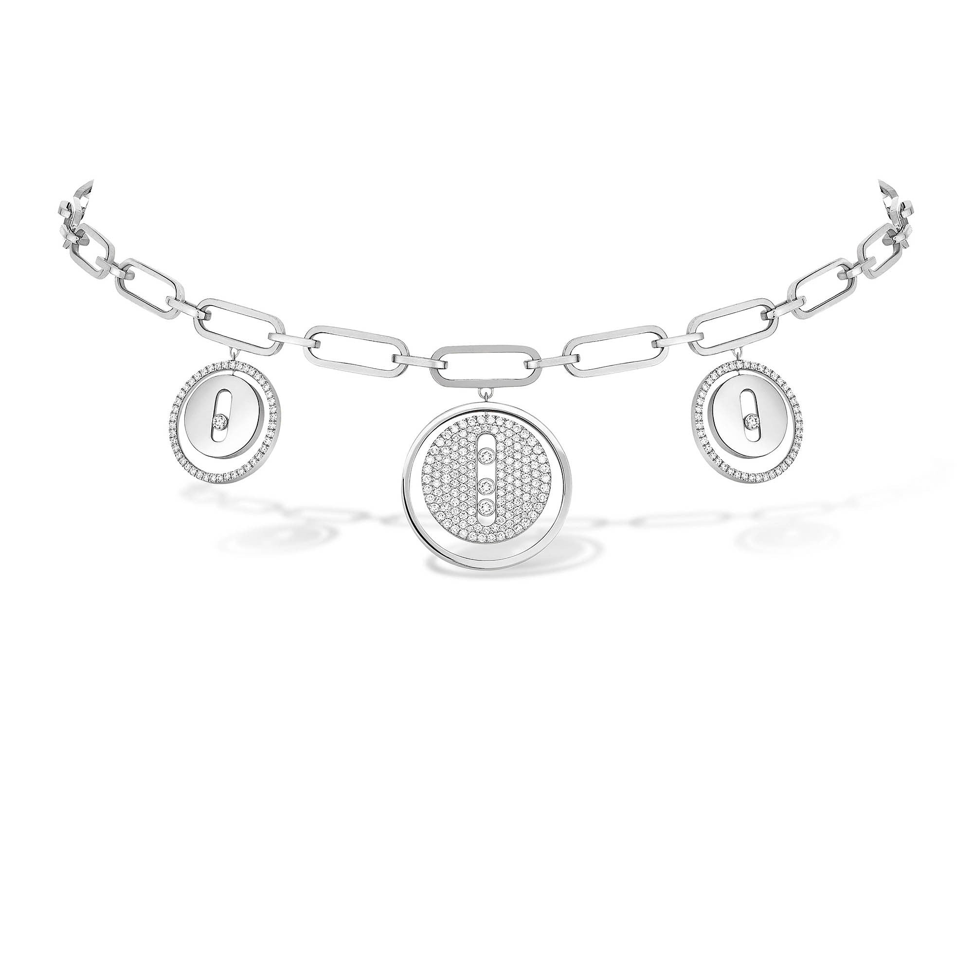 Messika Lucky Move Charms Choker Kette (11972-WG) aus Weißgold mit Diamant