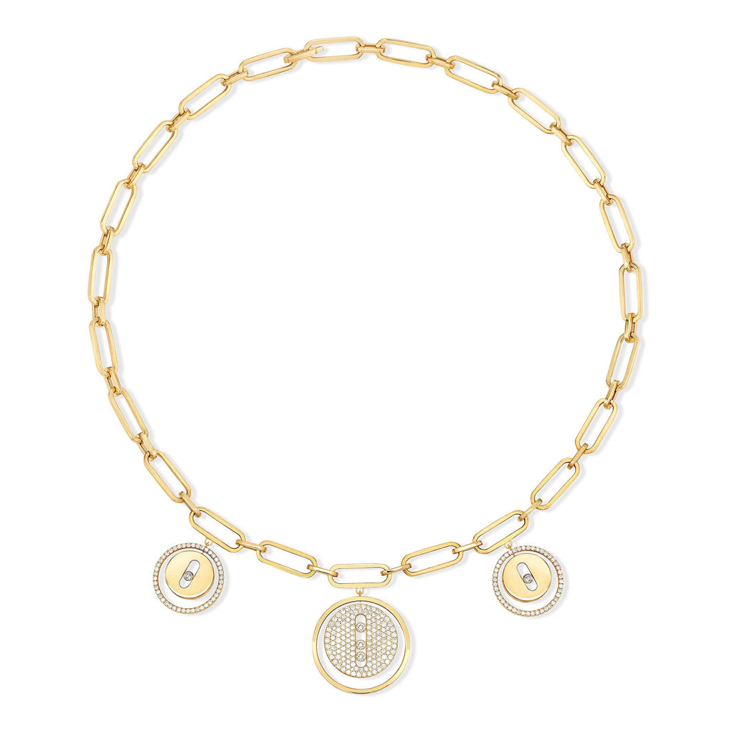 Messika Lucky Move Charms Choker Kette (11972-YG) aus Gelbgold mit Diamant