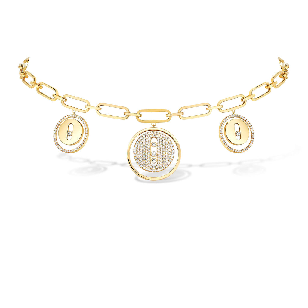 Messika Lucky Move Charms Choker Kette (11972-YG) aus Gelbgold mit Diamant