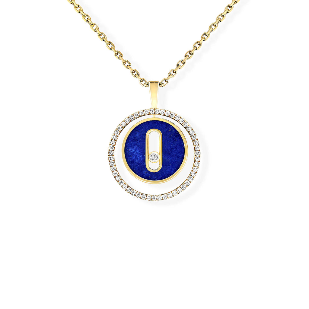Messika Lucky Move Halskette KM Lapislazuli (11978-YG) aus Gelbgold mit Diamant und Lapislazuli