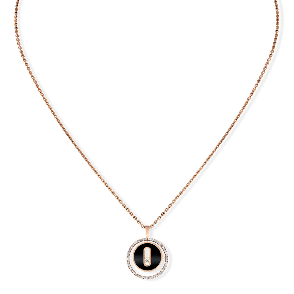 Messika Lucky Move Kette KM Onyx (12317-PG) aus Roségold mit Diamant und Onyx