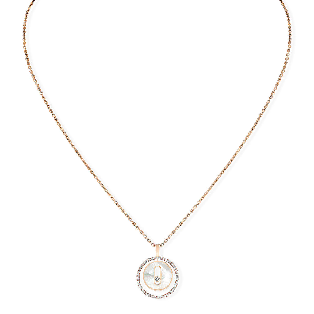 Messika Lucky Move Kette KM Perlmutt (11650-PG) aus Roségold mit Diamant und Perlmutt