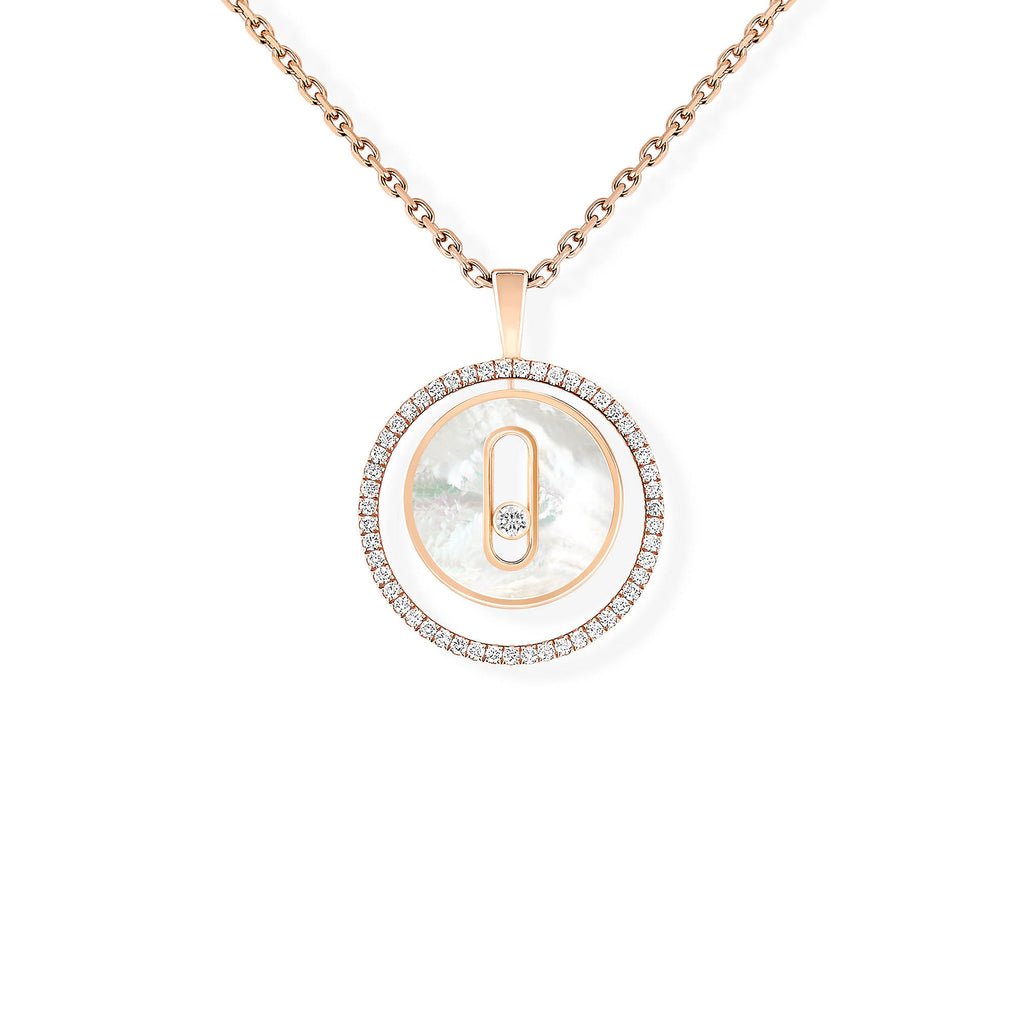 Messika Lucky Move Kette KM Perlmutt (11650-PG) aus Roségold mit Diamant und Perlmutt