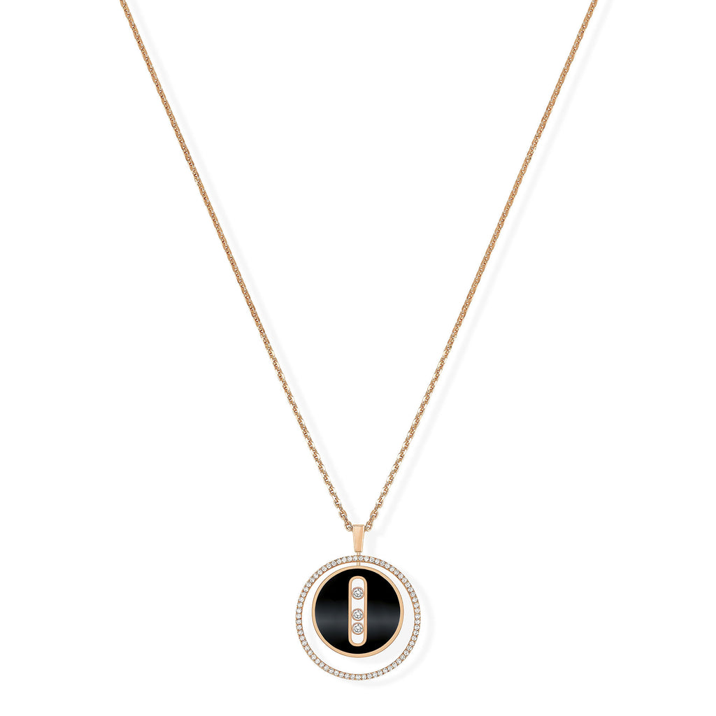 Messika Lucky Move Kette MM Onyx (10838-PG) aus Roségold mit Diamant und Onyx