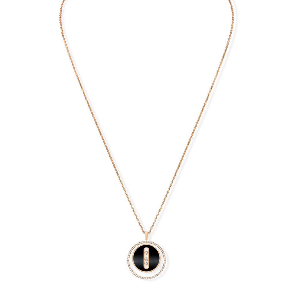 Messika Lucky Move Kette MM Onyx (10838-PG) aus Roségold mit Diamant und Onyx