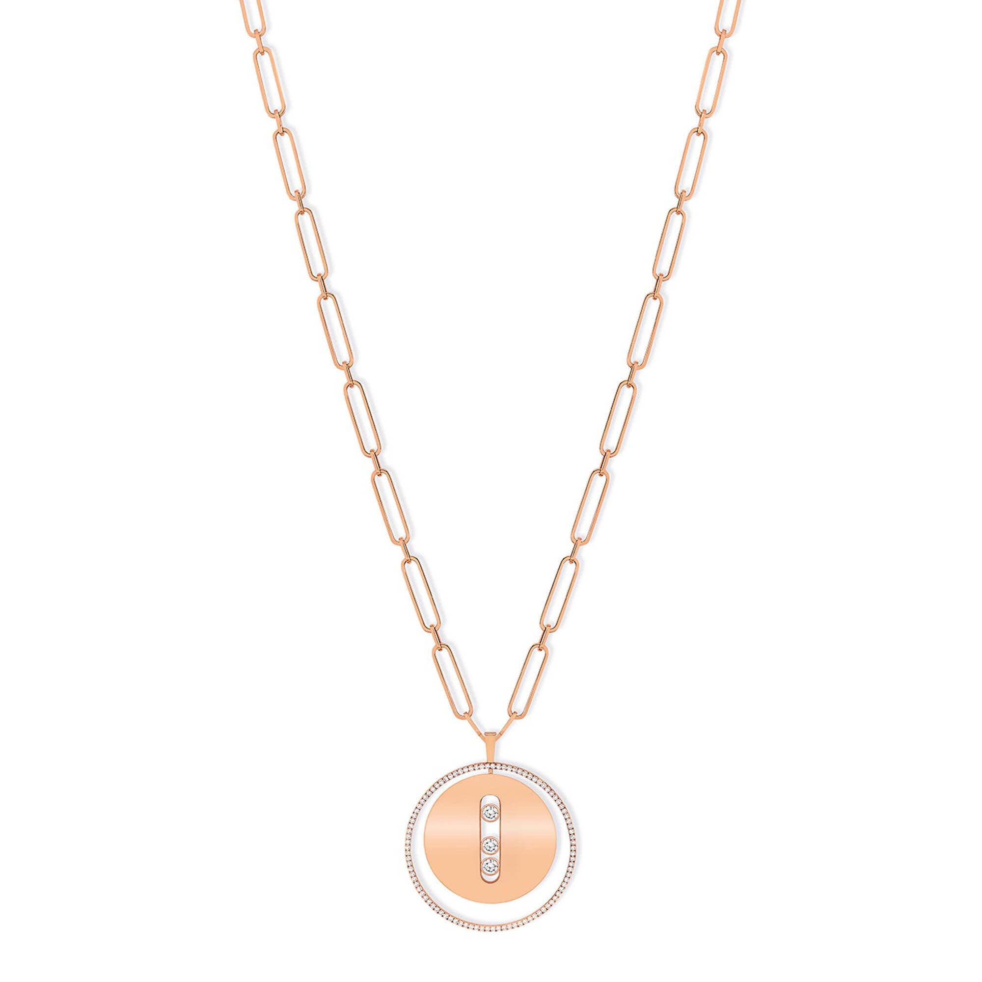 Messika Lucky Move Long GM Collier (10126-PG) aus Roségold mit Diamant