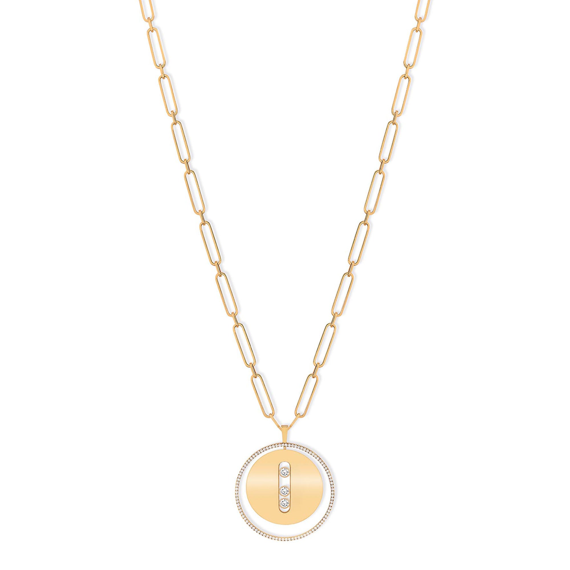 Messika Lucky Move Long GM Collier (10126-YG) aus Gelbgold mit Diamant