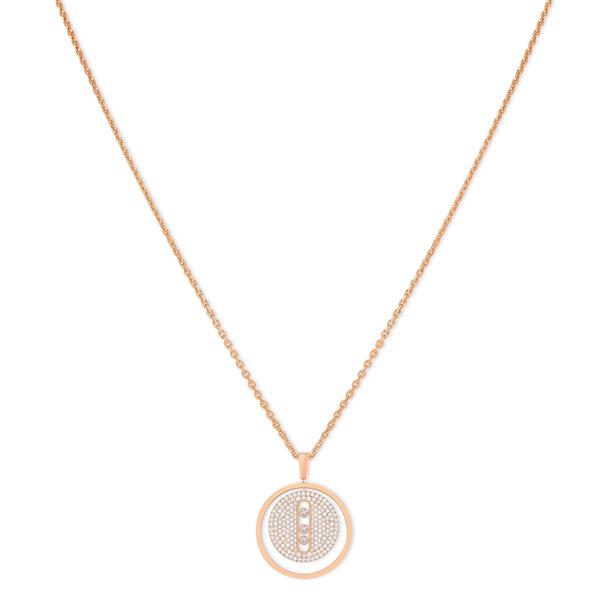 Messika Lucky Move MM Pavé Collier (07395-PG) aus Roségold mit Diamant