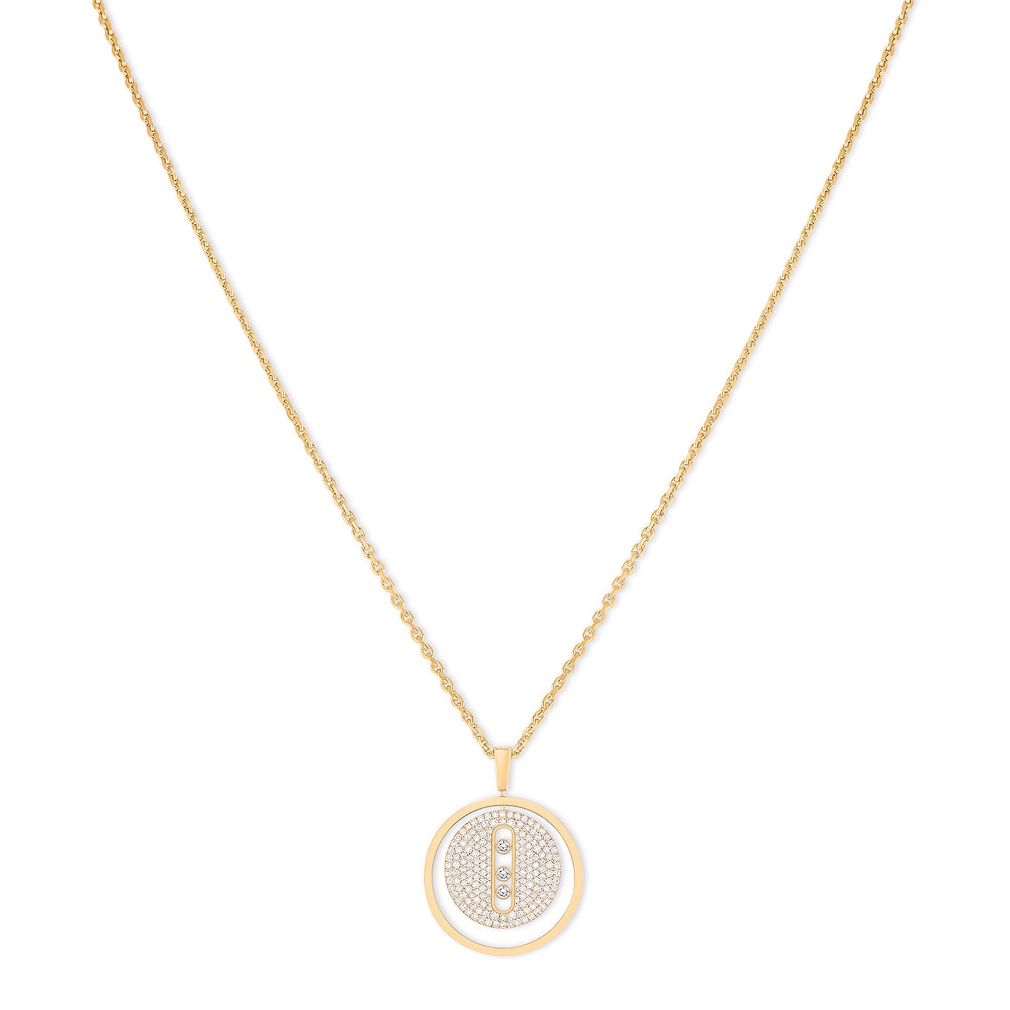 Messika Lucky Move MM Pavé Collier (07395-YG) aus Gelbgold mit Diamant