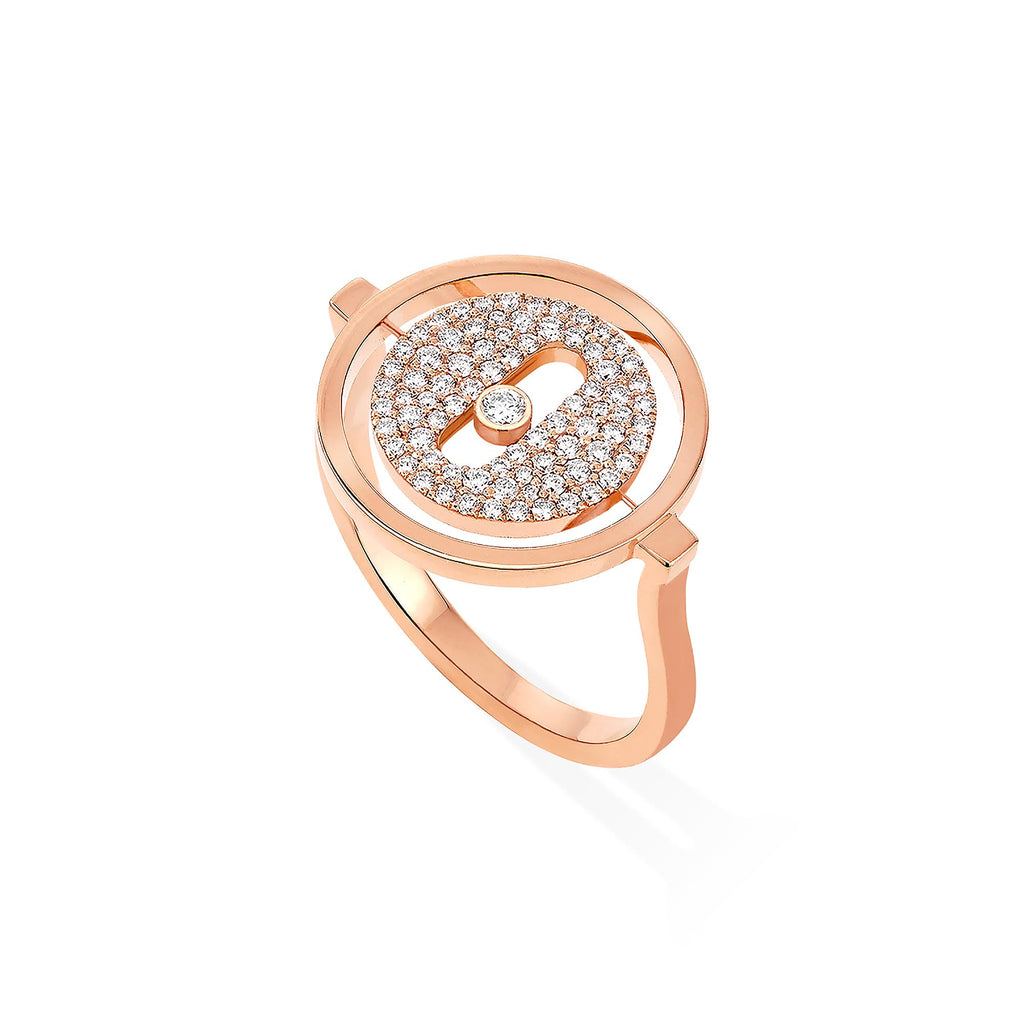 Messika Lucky Move Pavée PM Ring (07534-PG) aus Roségold mit Diamant