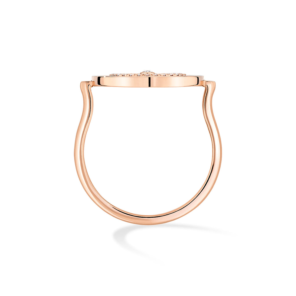 Messika Lucky Move Pavée PM Ring (07534-PG) aus Roségold mit Diamant