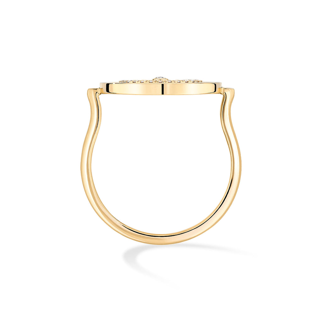 Messika Lucky Move Pavée PM Ring (07534-YG) aus Gelbgold mit Diamant