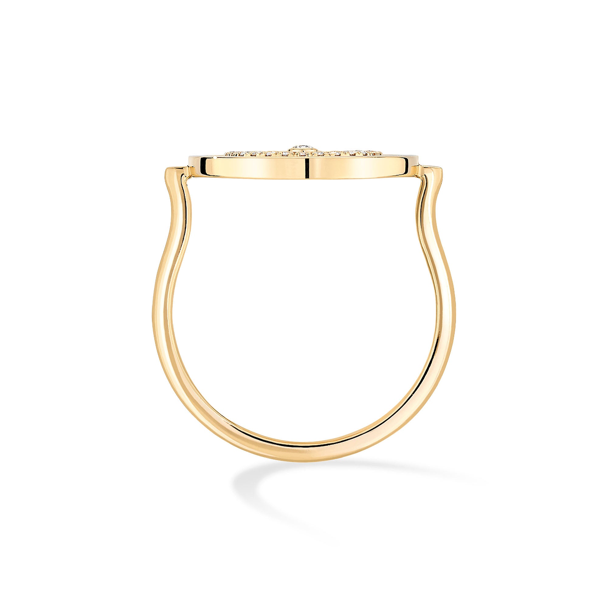 Messika Lucky Move Pavée PM Ring (07534-YG) aus Gelbgold mit Diamant