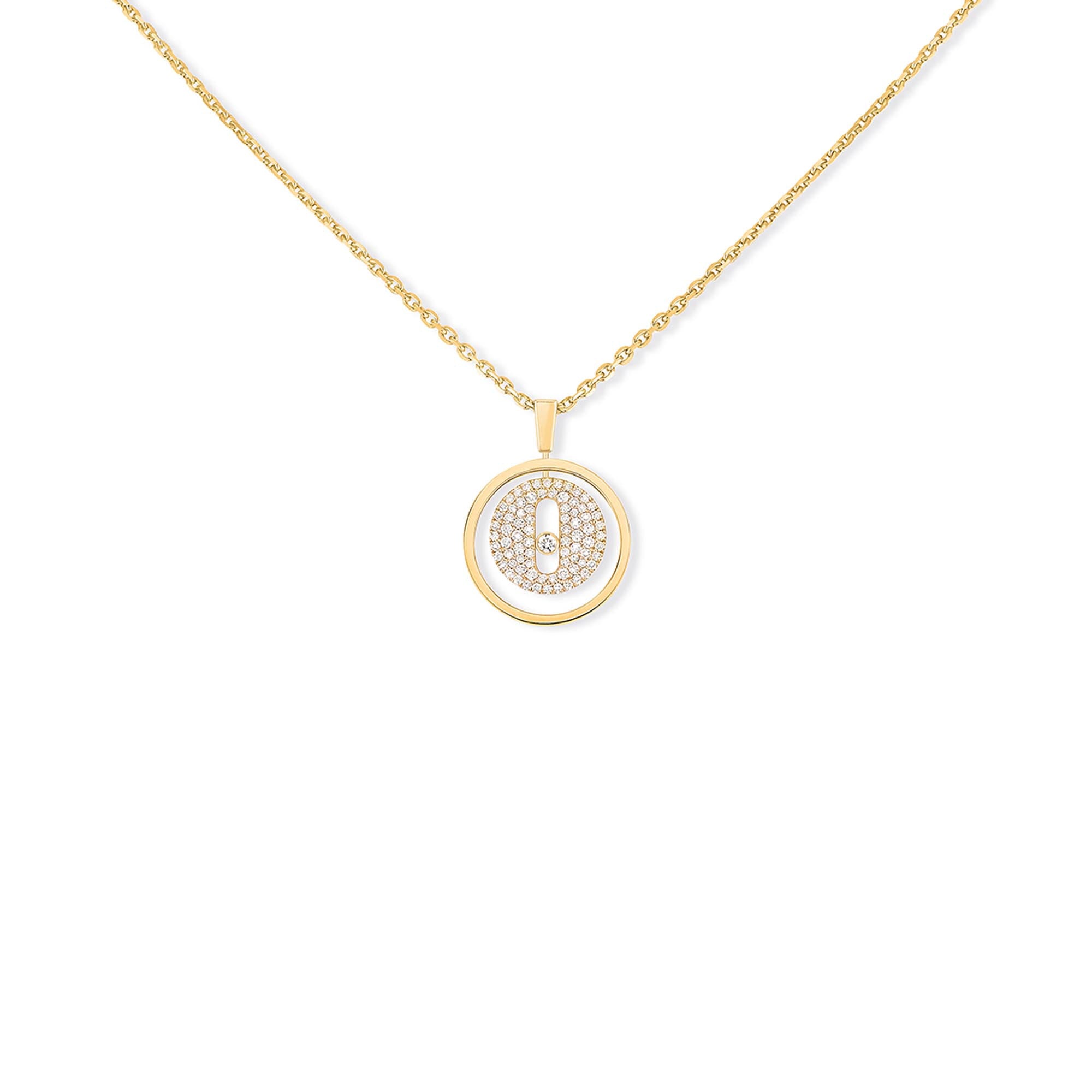 Messika Lucky Move PM Pavé Collier (07397-YG) aus Gelbgold mit Diamant