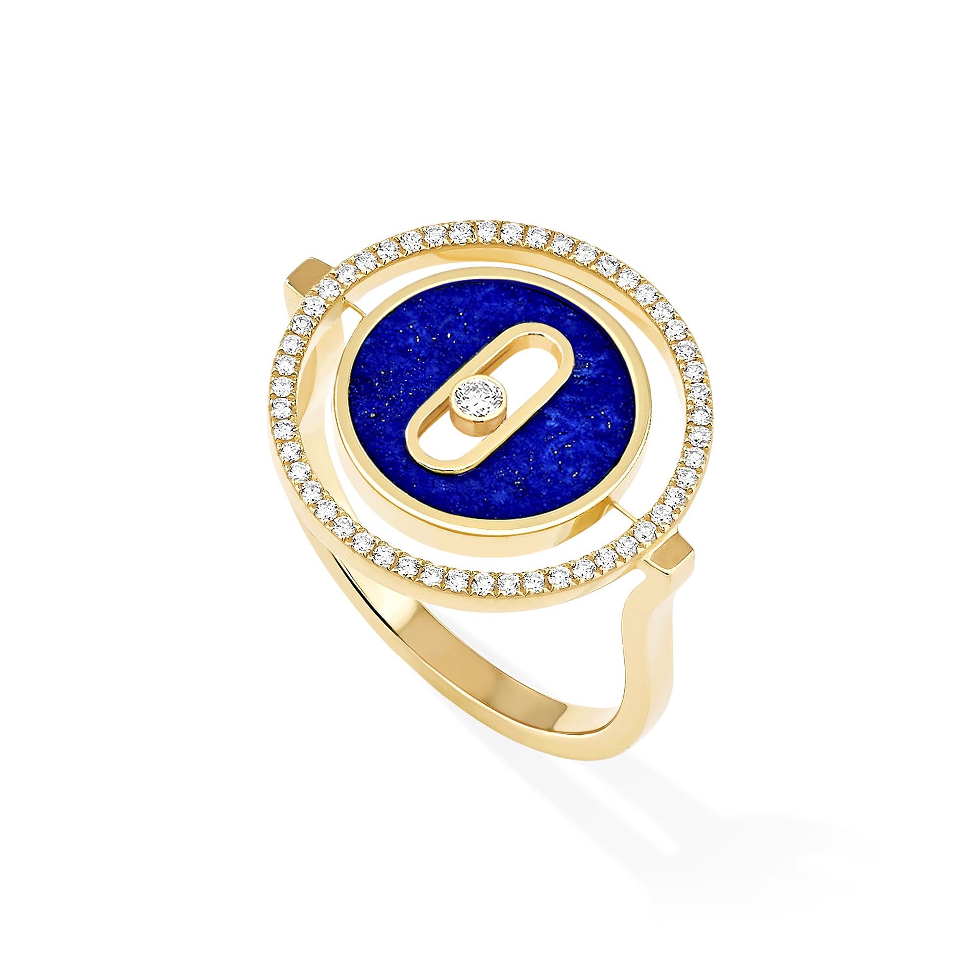 Messika Lucky Move Ring KM Lapislazuli (11951-YG) aus Gelbgold mit Diamant und Lapislazuli