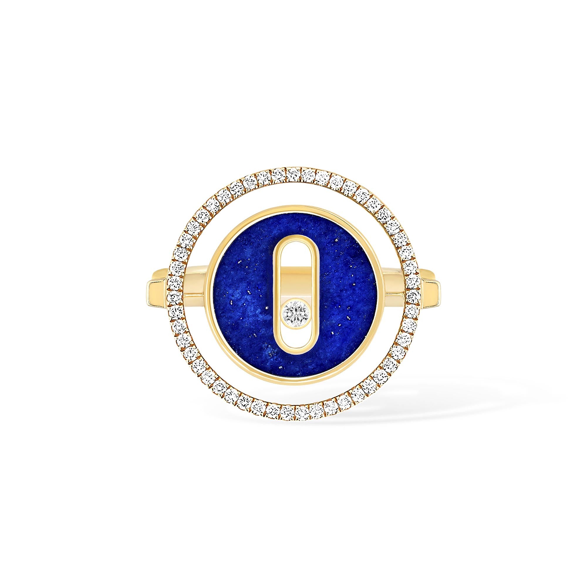 Messika Lucky Move Ring KM Lapislazuli (11951-YG) aus Gelbgold mit Diamant und Lapislazuli
