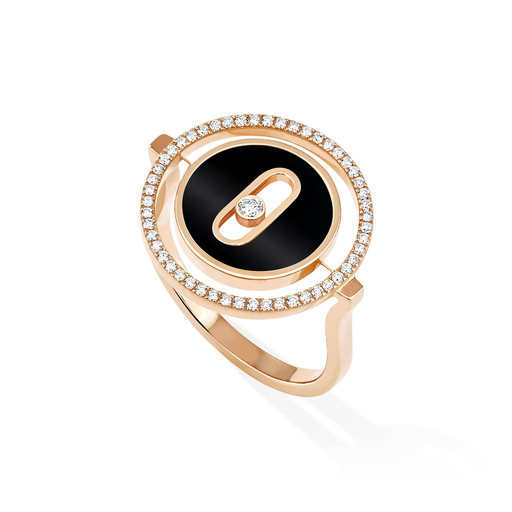 Messika Lucky Move Ring KM Onyx (12322-PG) aus Roségold mit Diamant und Onyx