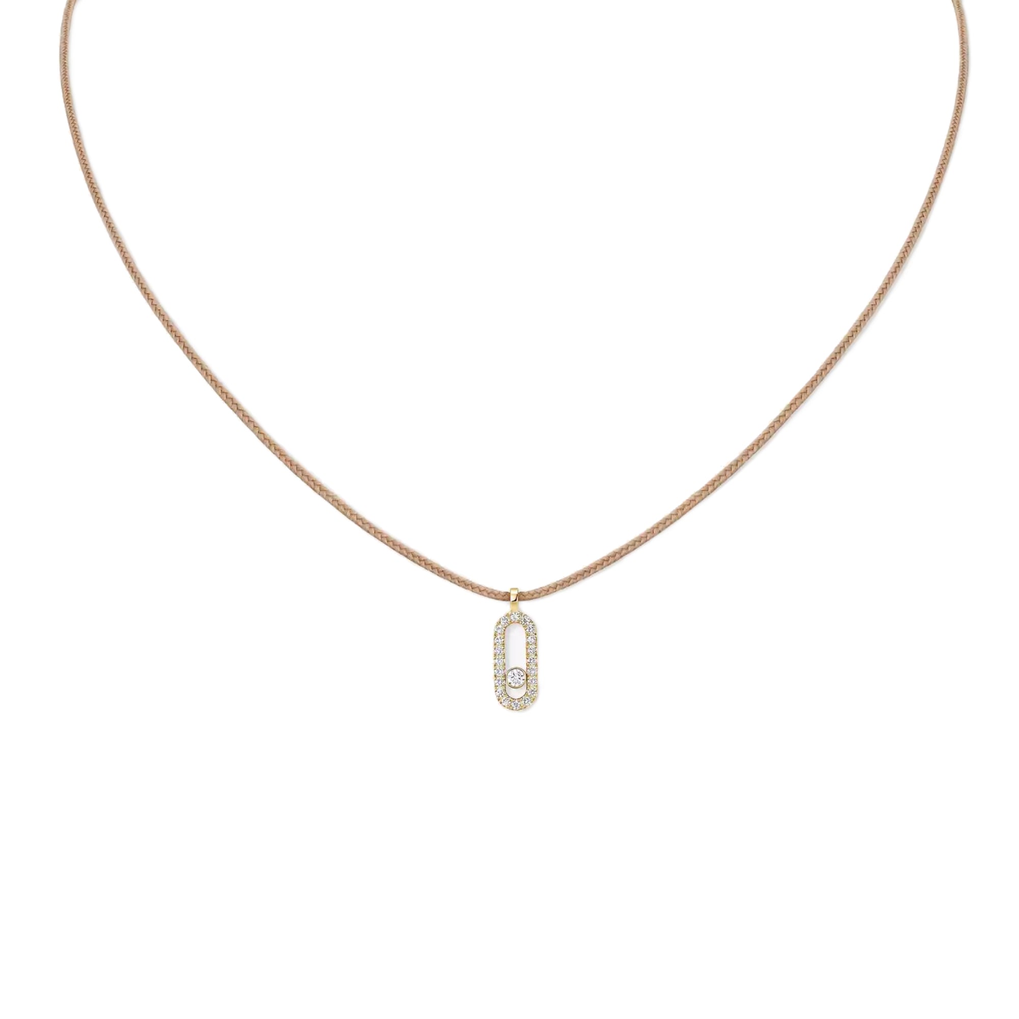Messika Messika CARE(S) Anhänger mit Halskette (14105-YG) aus Gelbgold mit Diamant