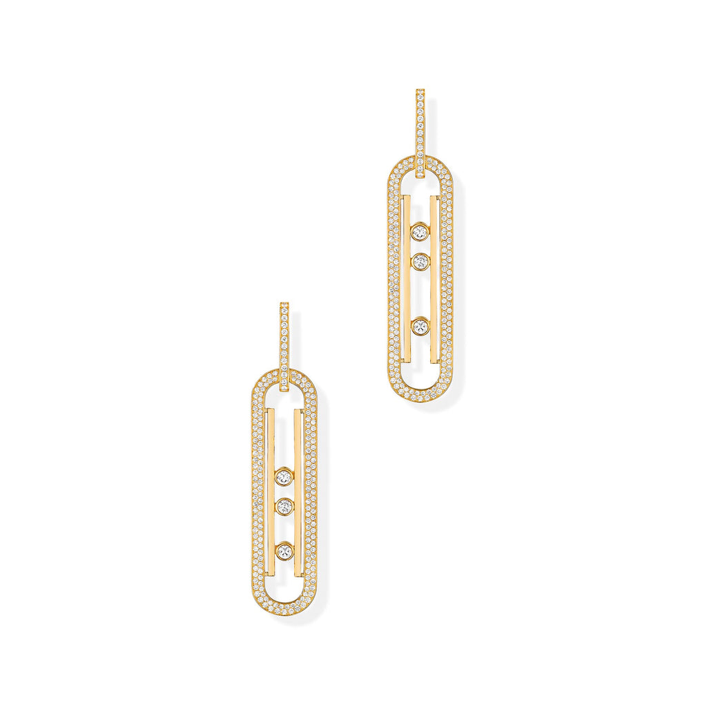 Messika Move 10th Anniversary XL Ohrhänger (06823-YG) aus Gelbgold mit Diamant