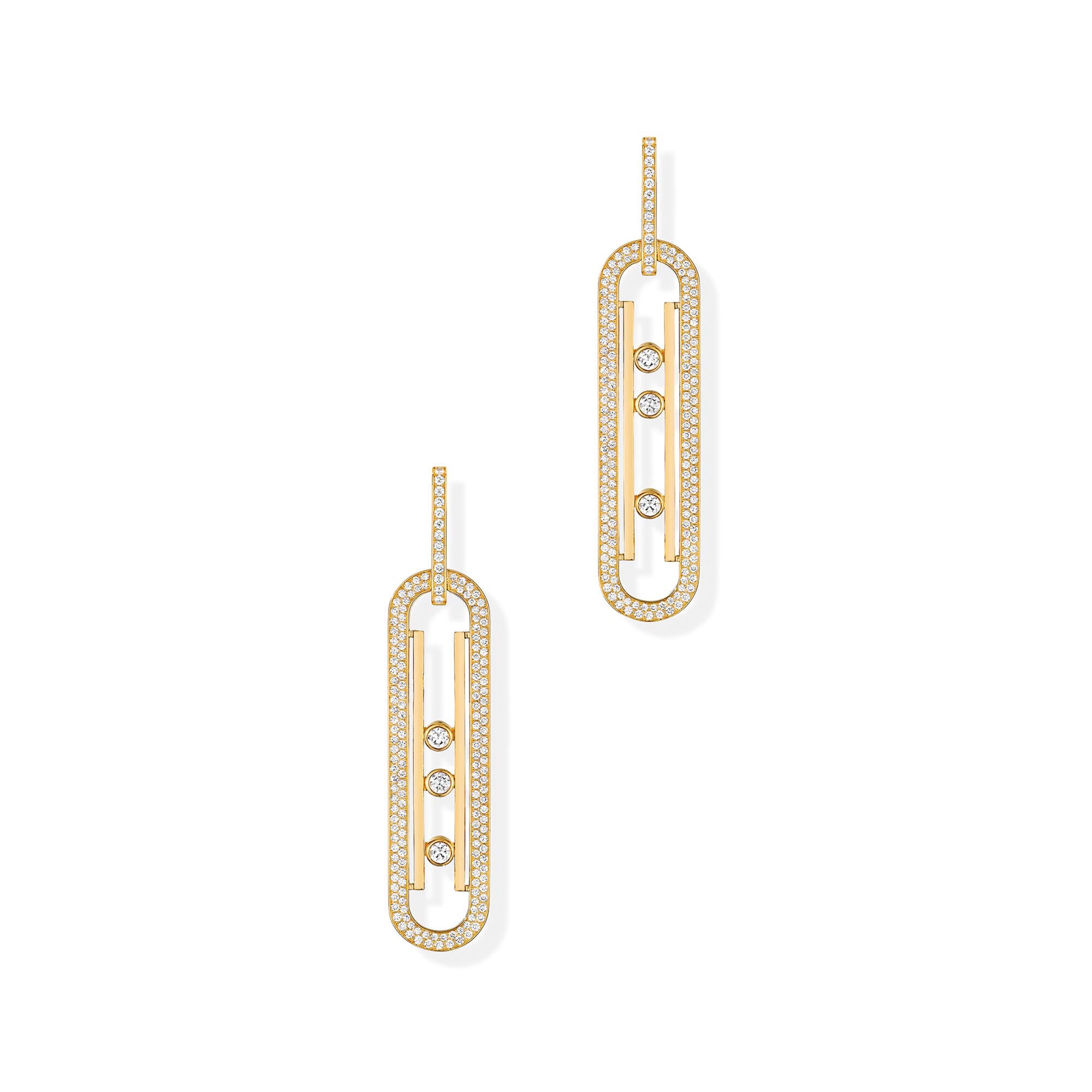 Messika Move 10th Anniversary XL Ohrhänger (06823-YG) aus Gelbgold mit Diamant