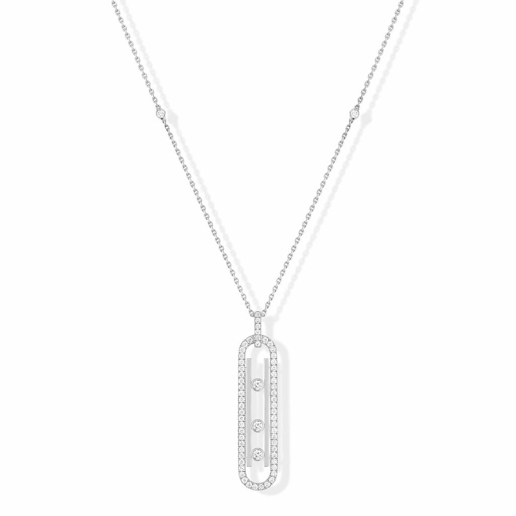Messika Move 10th Diamantkette (10032-WG) aus Tricolor-Gold mit Diamant