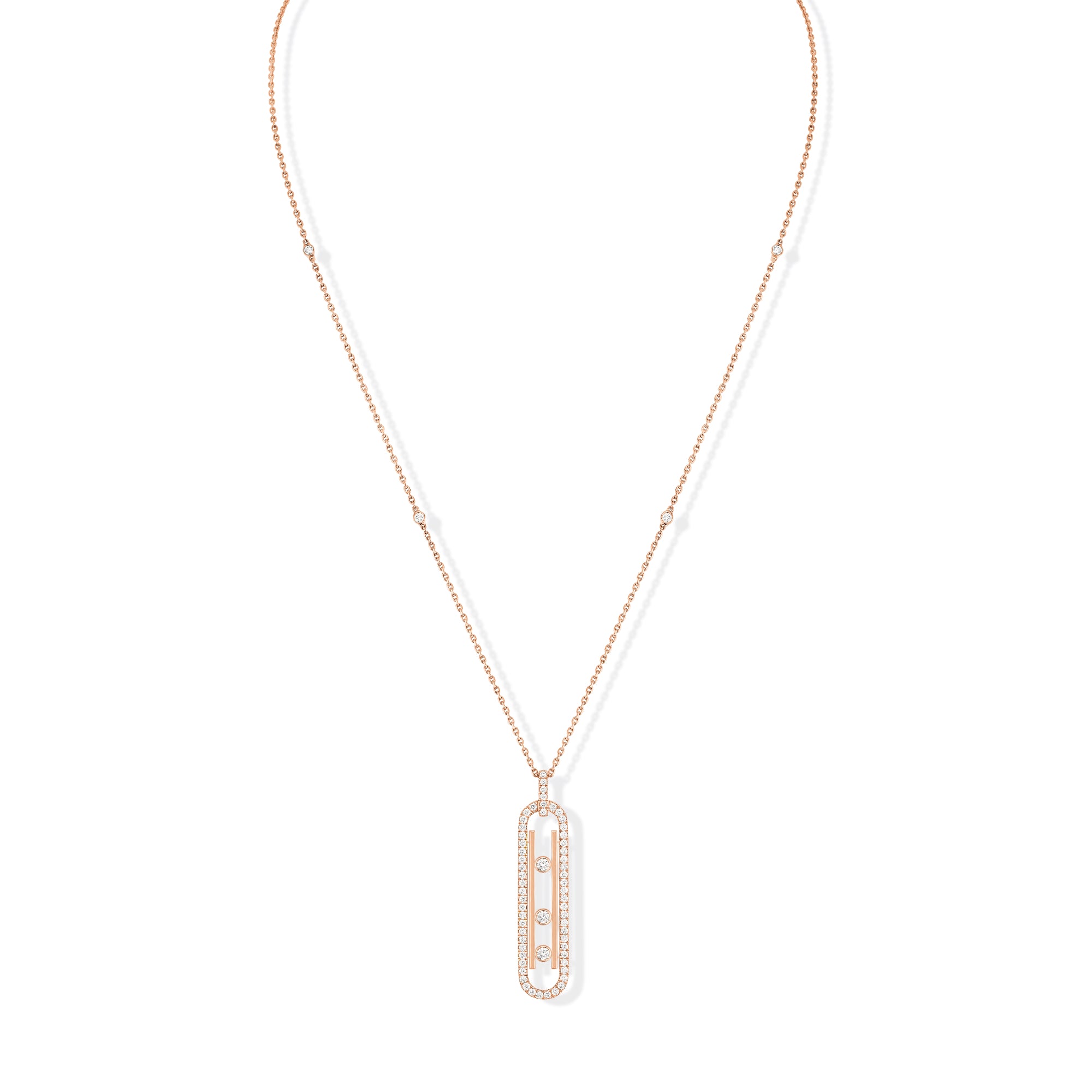 Messika Move 10th Halskette (10032-PG) aus Roségold mit Diamant