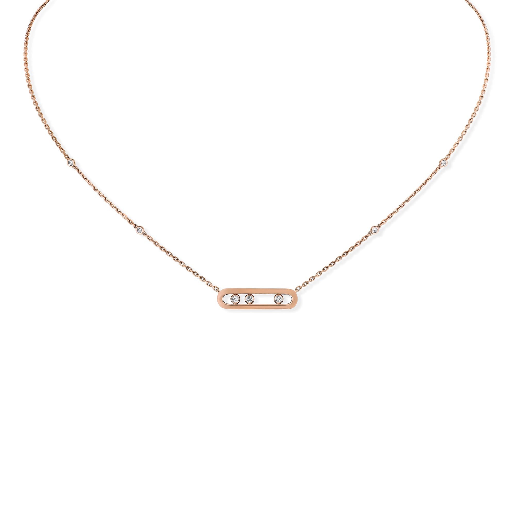 Messika Move Classique Baby Halskette (04323-PG) aus Roségold mit Diamant