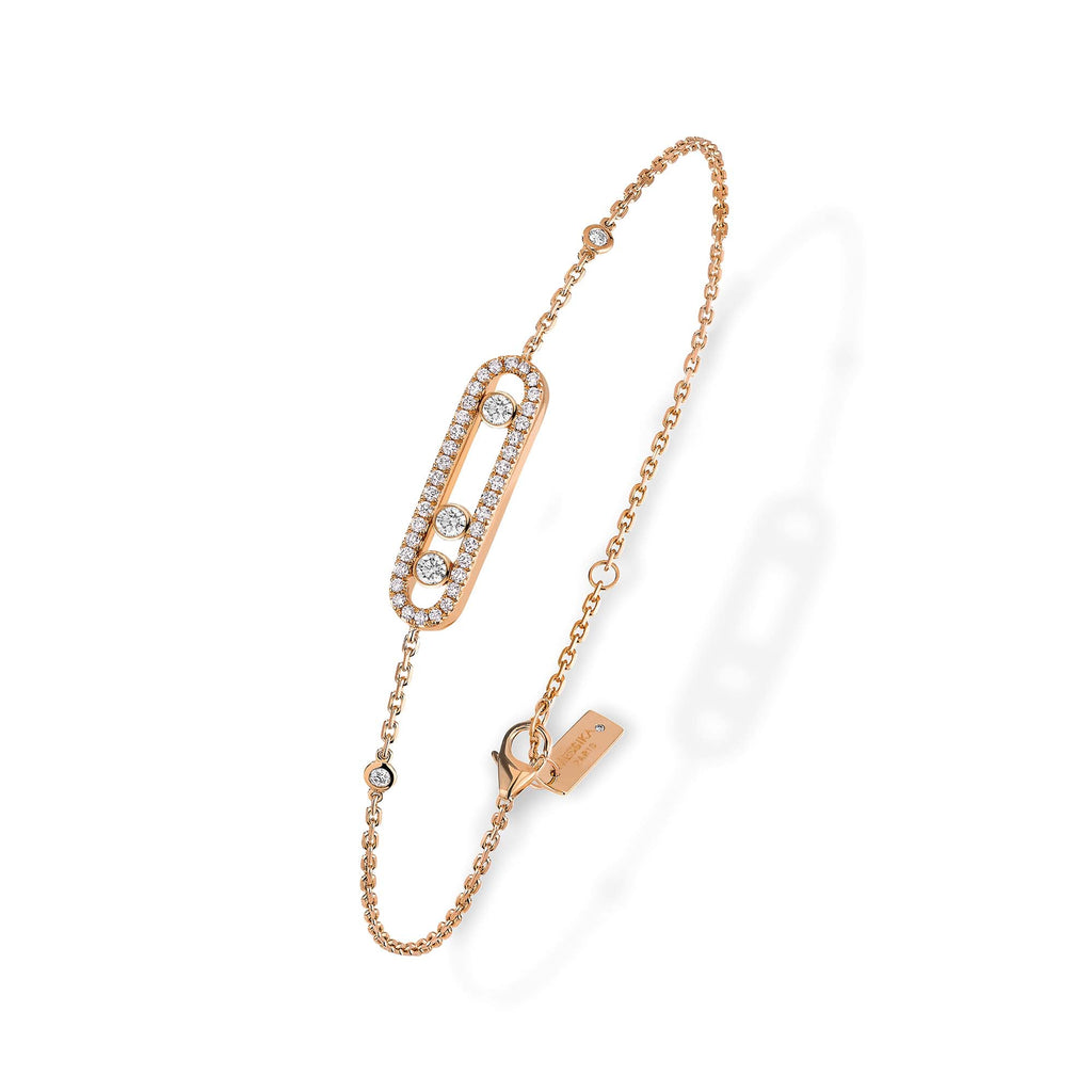 Messika Move Classique Baby Pavé Armband (04325-PG) aus Roségold mit Diamant