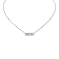 Messika Move Classique Baby Pavé Halskette (04322-WG) aus Weißgold mit Diamant