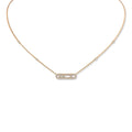 Messika Move Classique Baby Pavé Halskette (04322-YG) aus Gelbgold mit Diamant