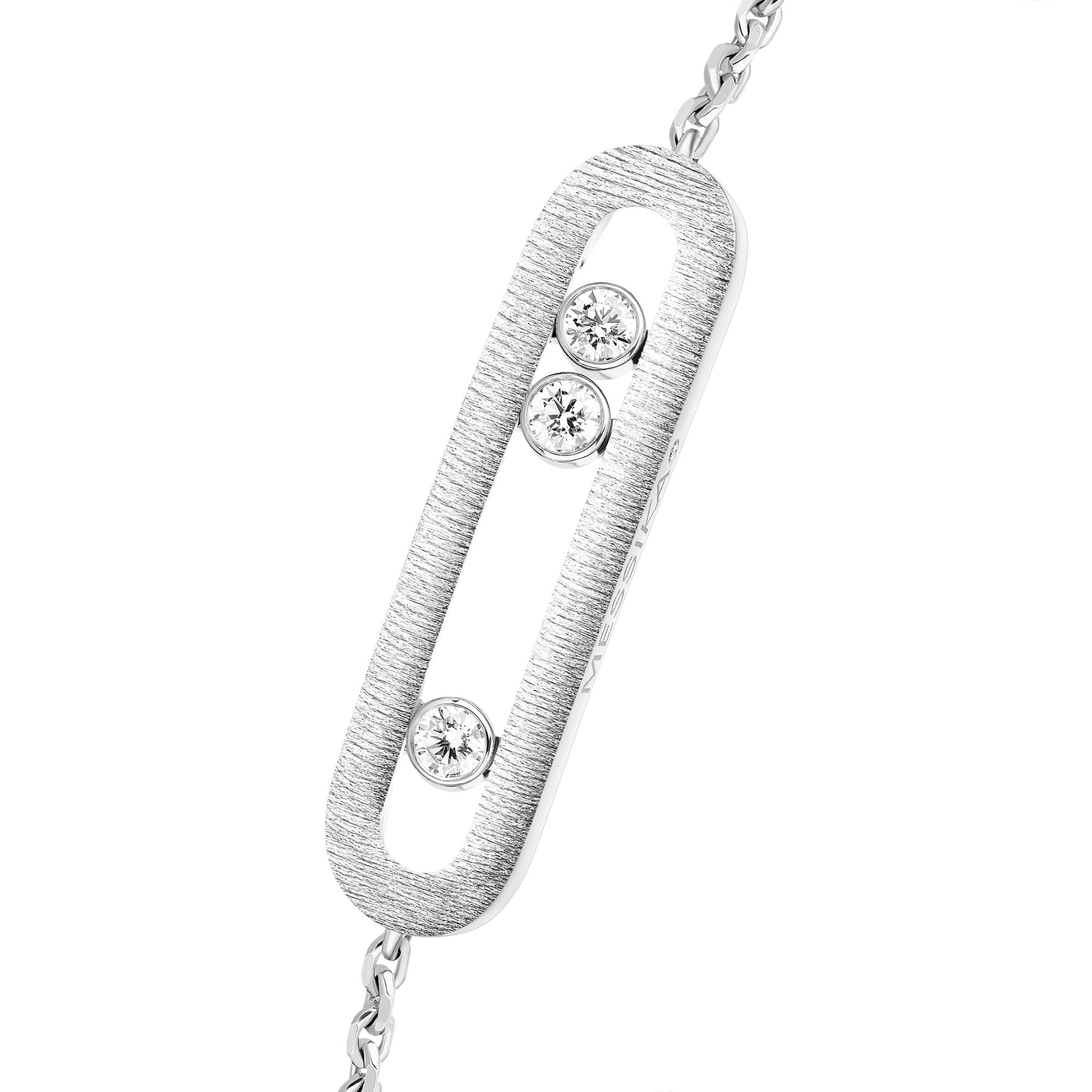 Messika Move Classique Ciselé Armband (14586-WG) aus Weißgold mit Diamant