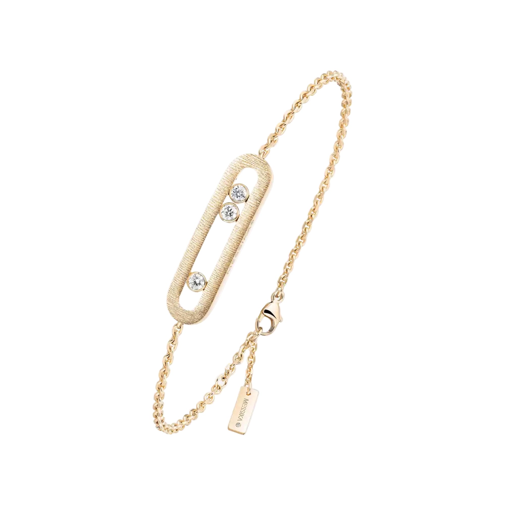 Messika Move Classique Ciselé Armband (14586-YG) aus Gelbgold mit Diamant