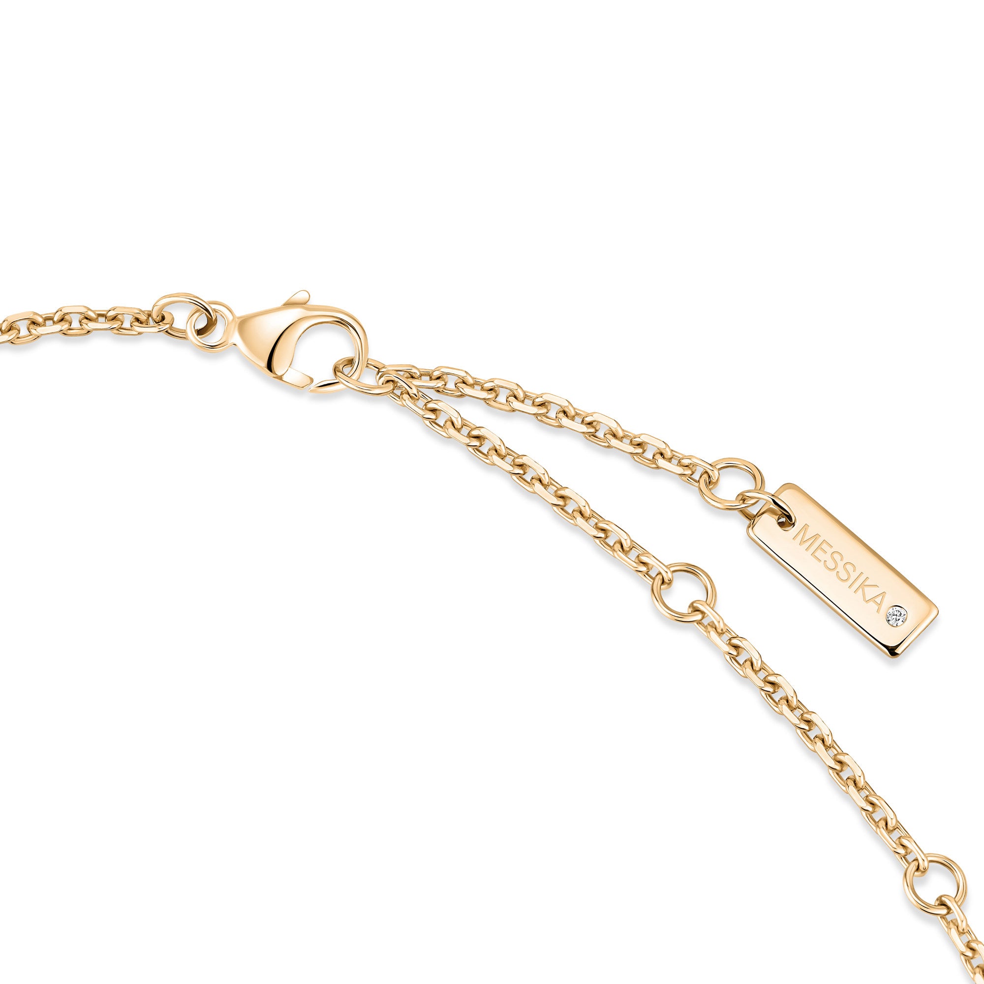 Messika Move Classique Ciselé Halskette (14667-YG) aus Gelbgold mit Diamant
