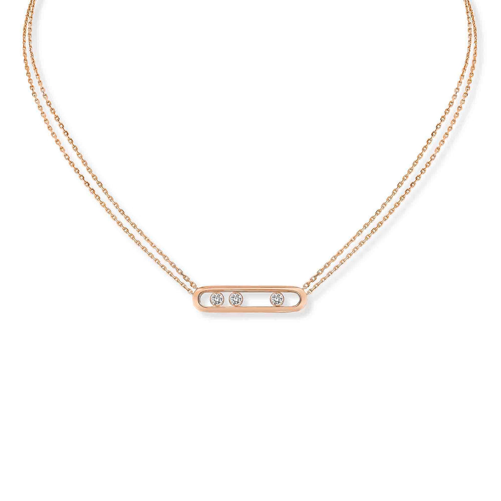 Messika Move Classique Halskette (03997-PG) aus Roségold mit Diamant