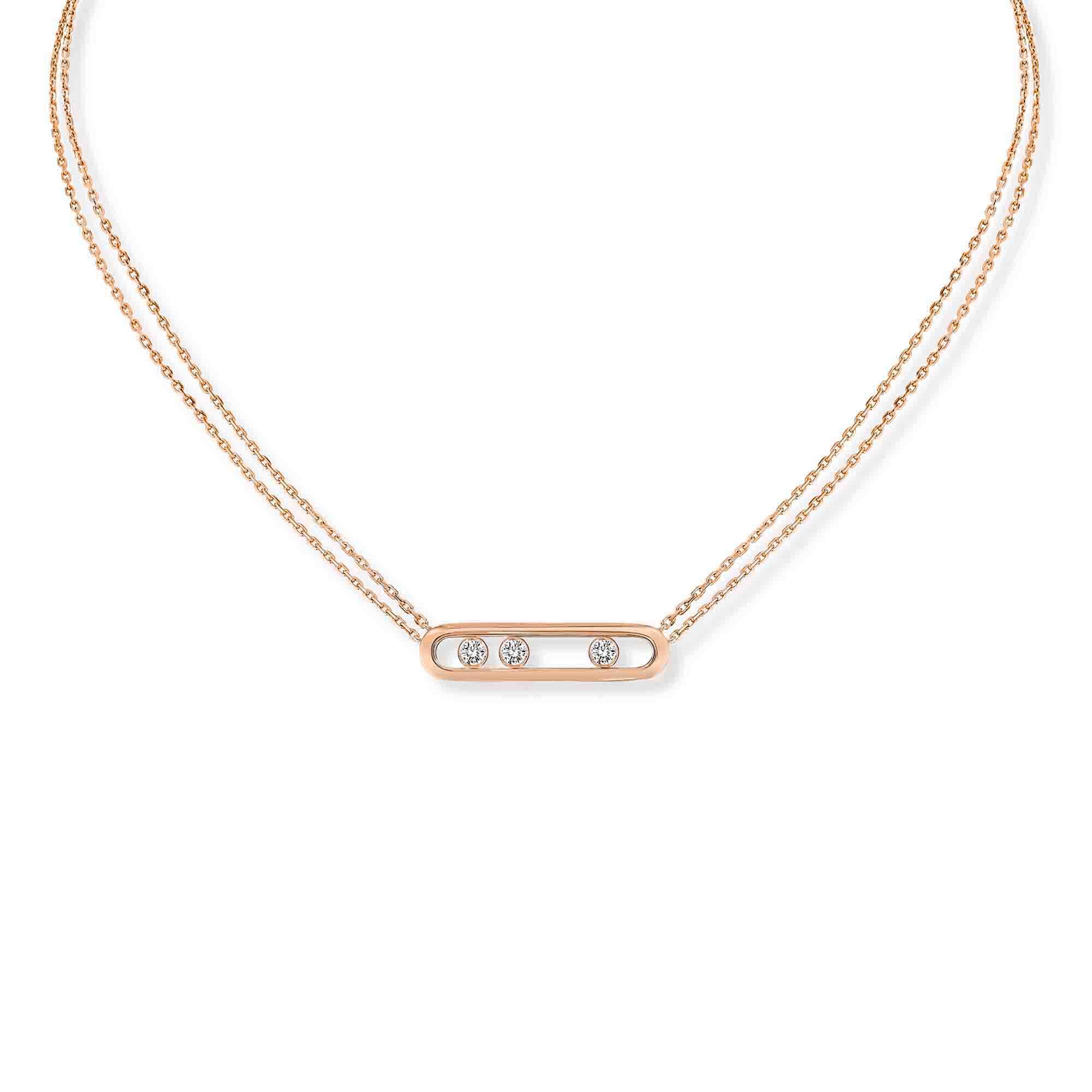 Messika Move Classique Halskette (03997-PG) aus Roségold mit Diamant