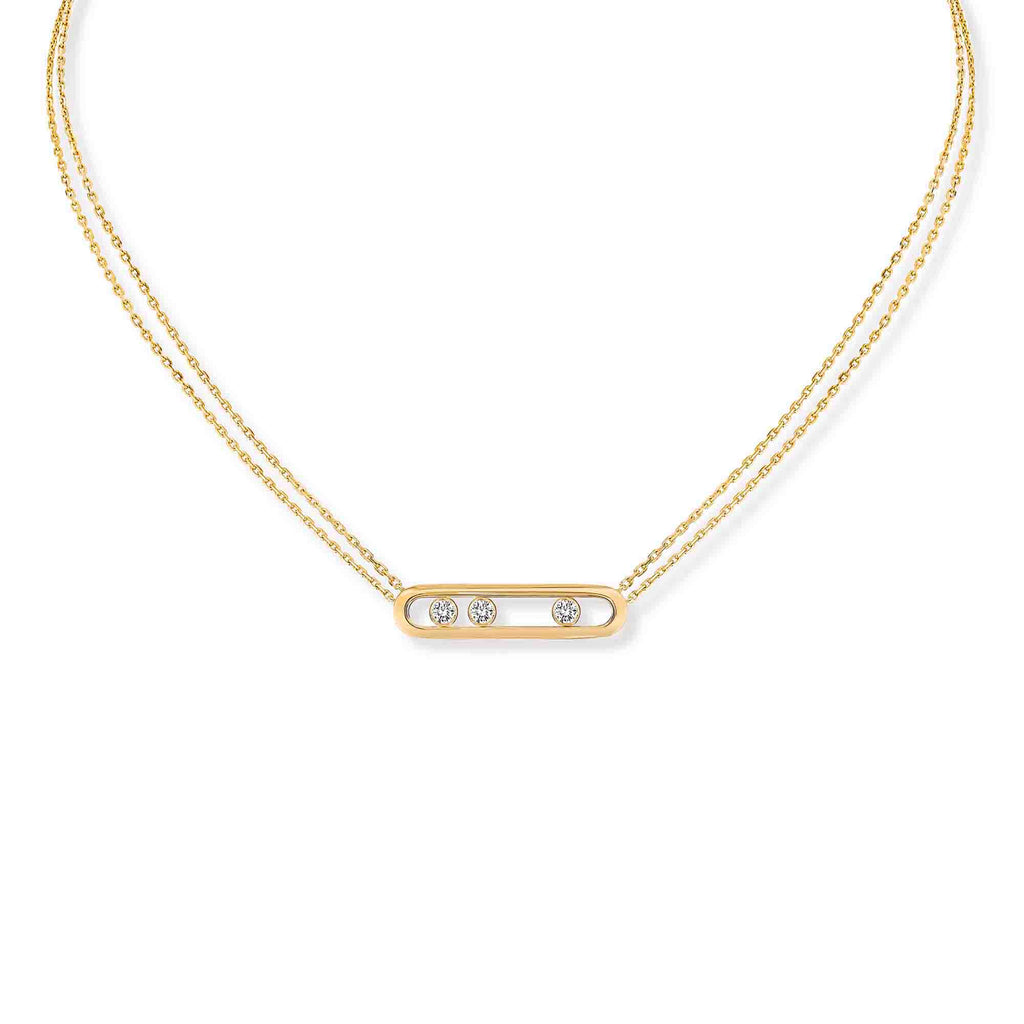 Messika Move Classique Halskette (03997-YG) aus Gelbgold mit Diamant