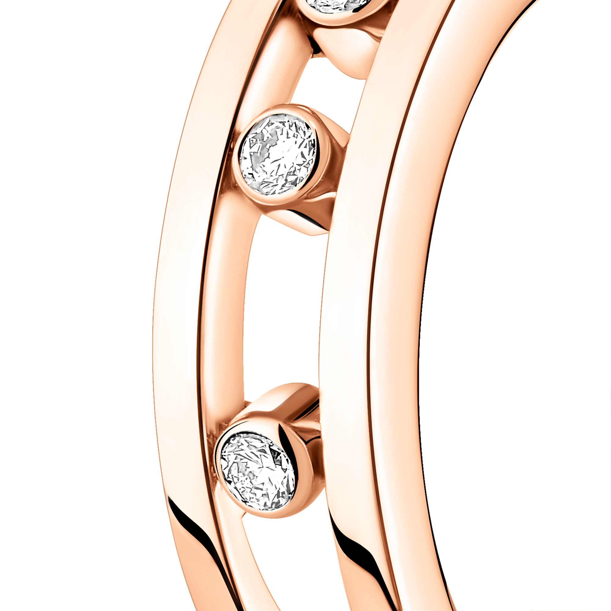 Messika Move Classique Hoop Ohrringe (04407-PG) aus Roségold mit Diamant