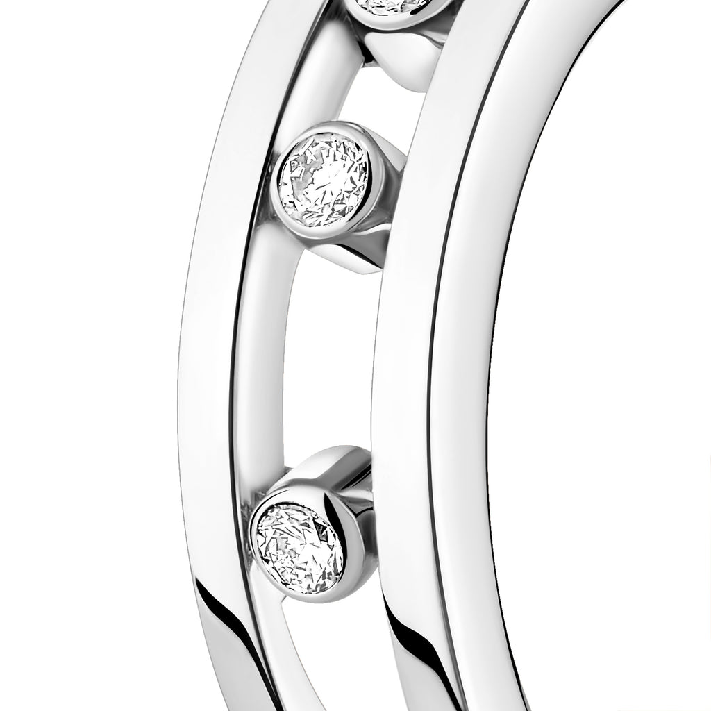 Messika Move Classique Hoop Ohrringe (04407-WG) aus Weißgold mit Diamant