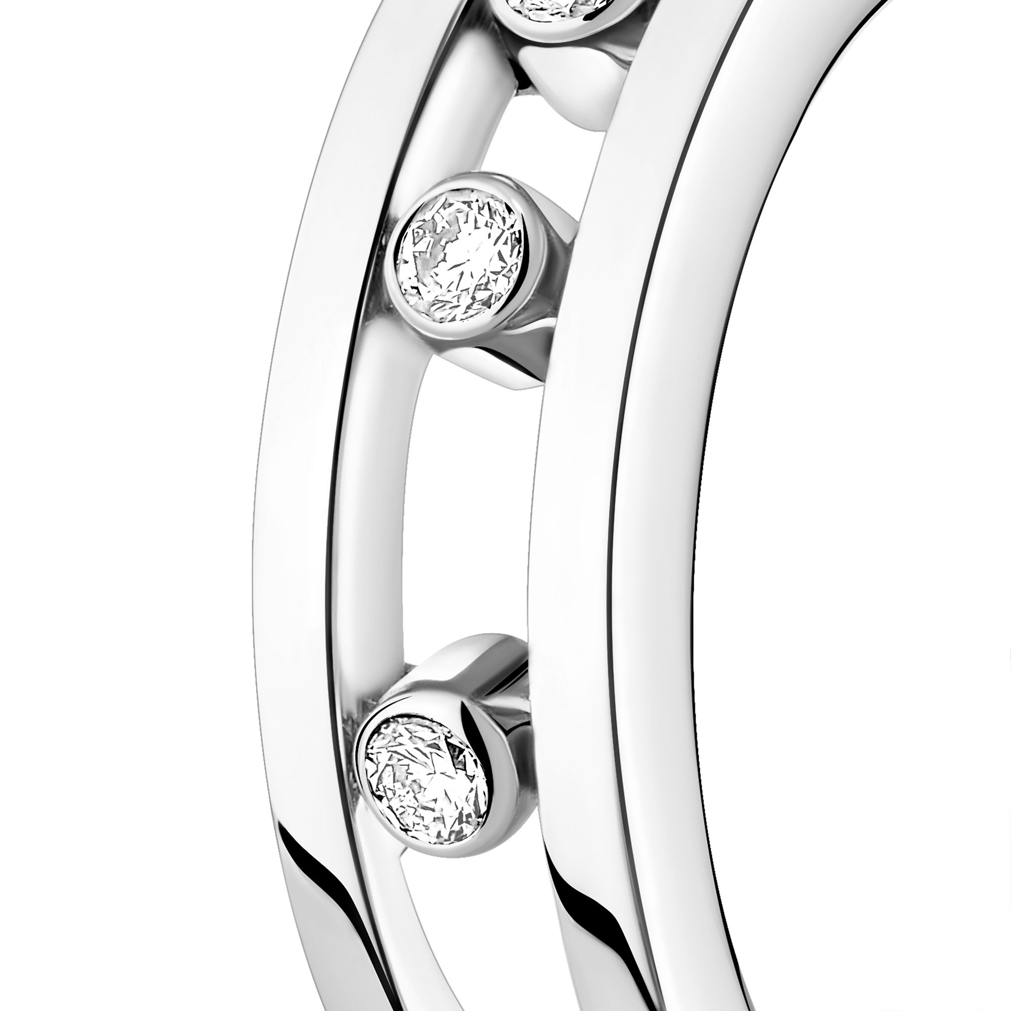 Messika Move Classique Hoop Ohrringe (04407-WG) aus Weißgold mit Diamant